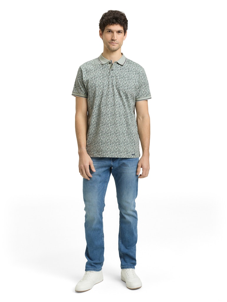 Aop Polo S/s - Groen Dessin