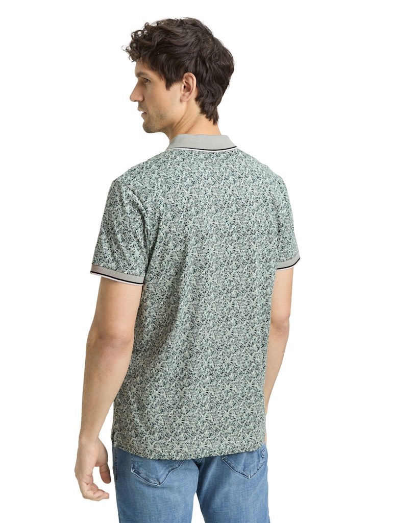 Aop Polo S/s - Groen Dessin