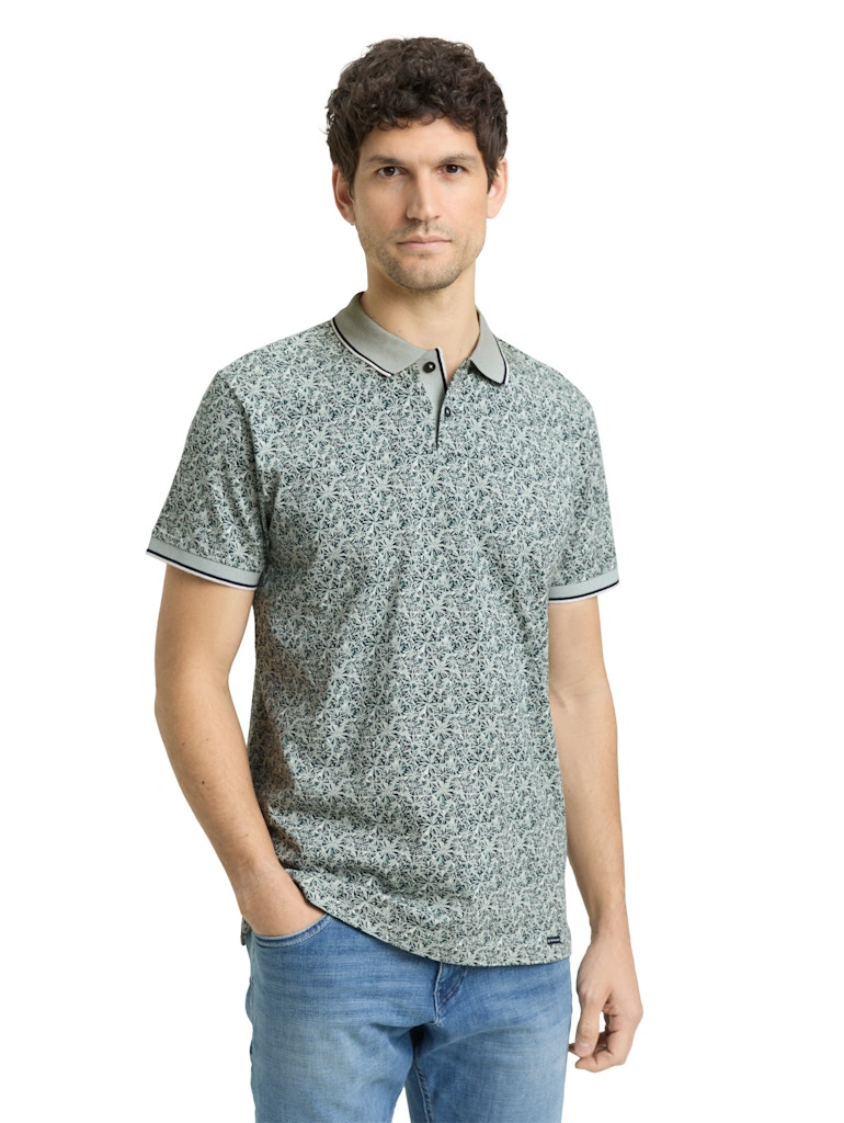 Aop Polo S/s - Groen Dessin