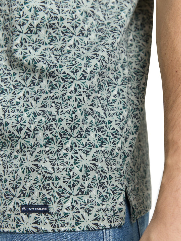Aop Polo S/s - Groen Dessin