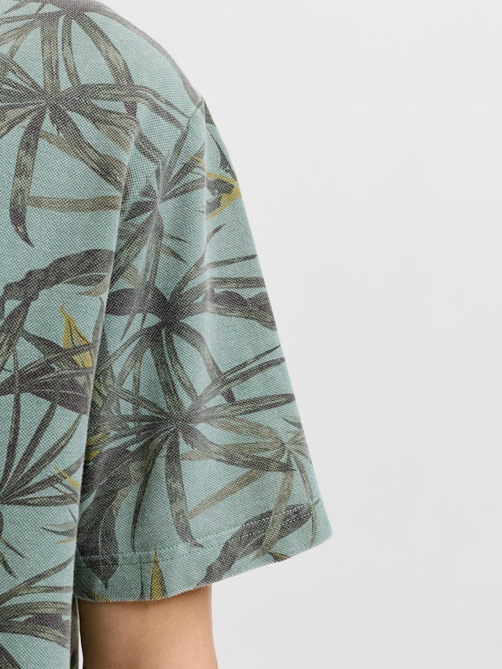 Jprbluhawaii Aop Ss Polo - Groen Dessin