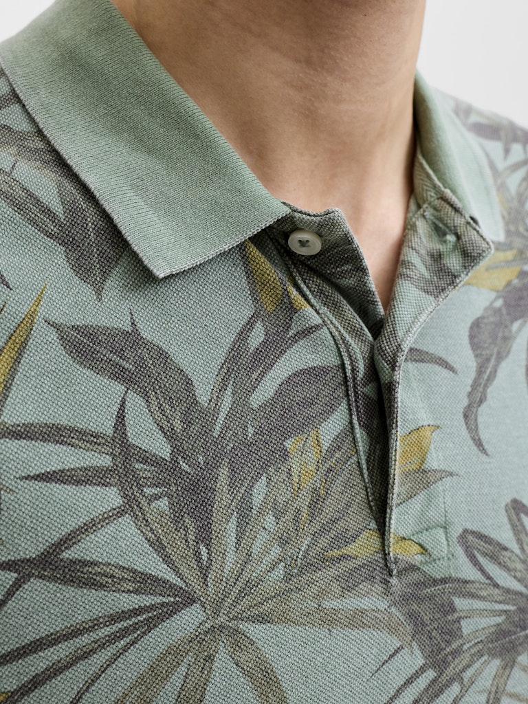 Jprbluhawaii Aop Ss Polo - Groen Dessin