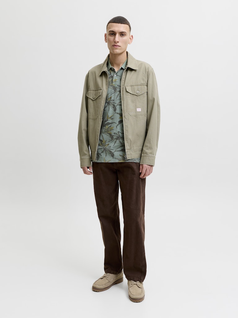 Jprbluhawaii Aop Ss Polo - Groen Dessin