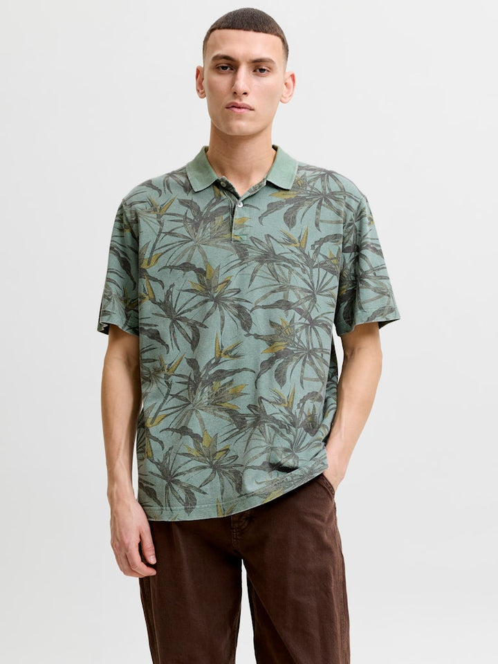 Jprbluhawaii Aop Ss Polo - Groen Dessin