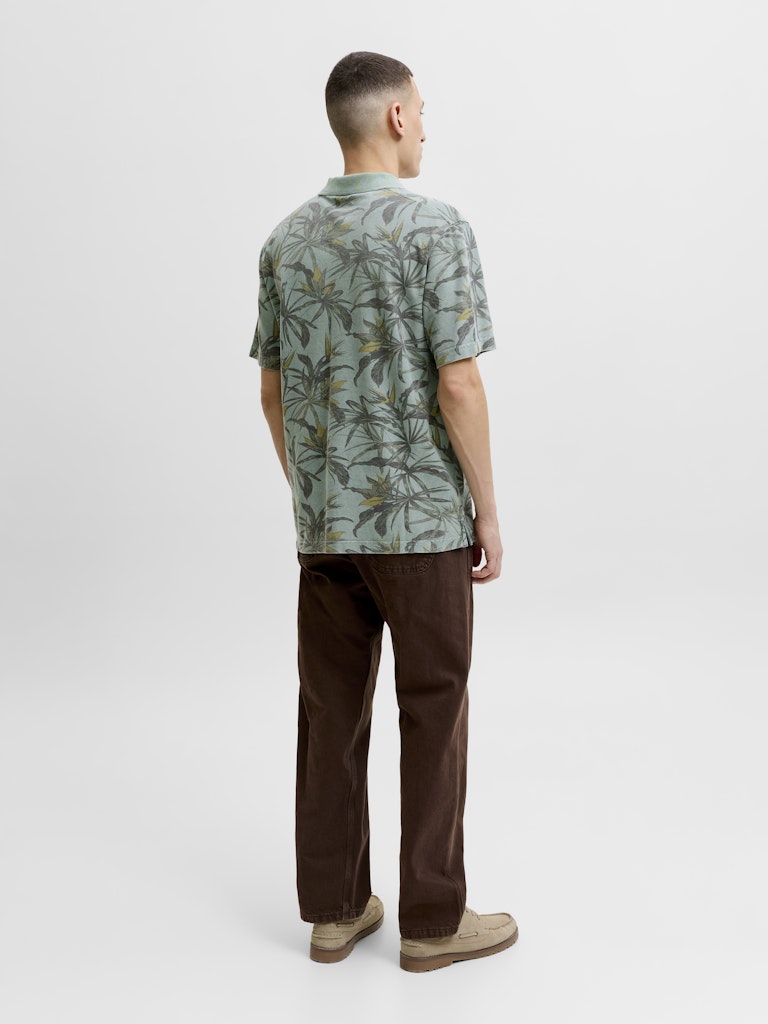 Jprbluhawaii Aop Ss Polo - Groen Dessin