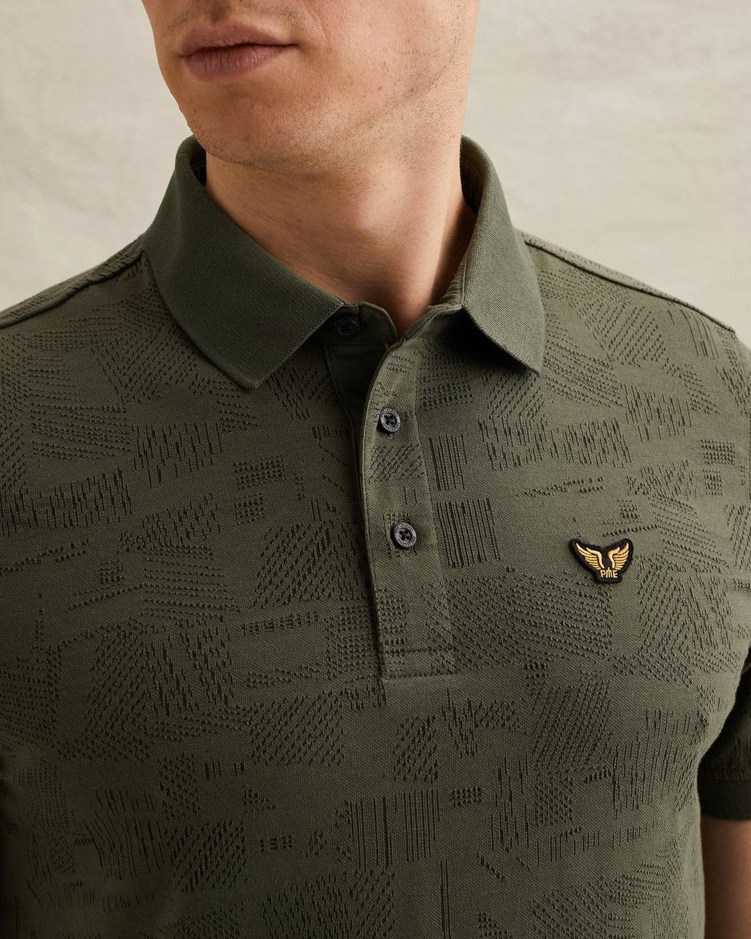 Short Sleeve Polo Dry Single Jerse - Groen Dessin