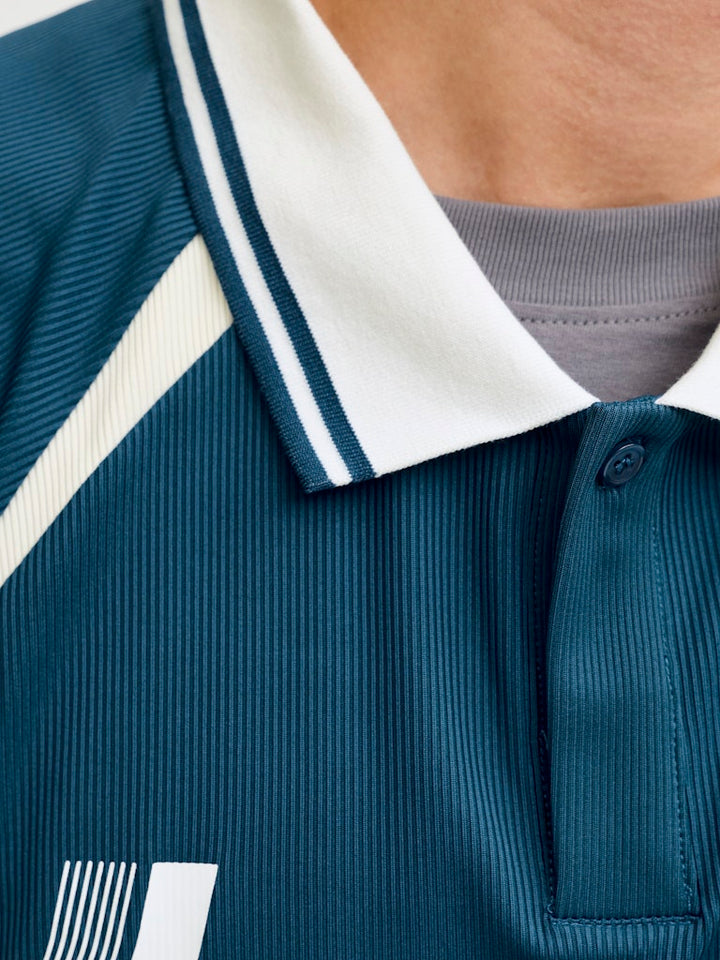 Jcoclub Ribbed Football Polo Ss - Groen Dessin