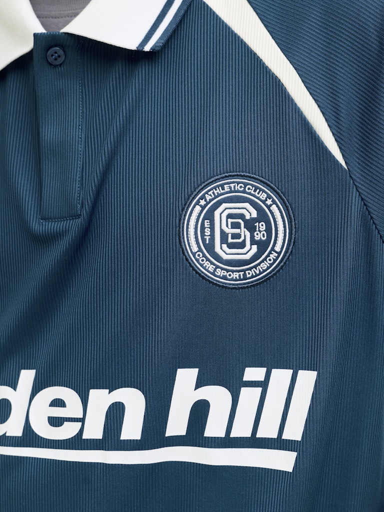 Jcoclub Ribbed Football Polo Ss - Groen Dessin