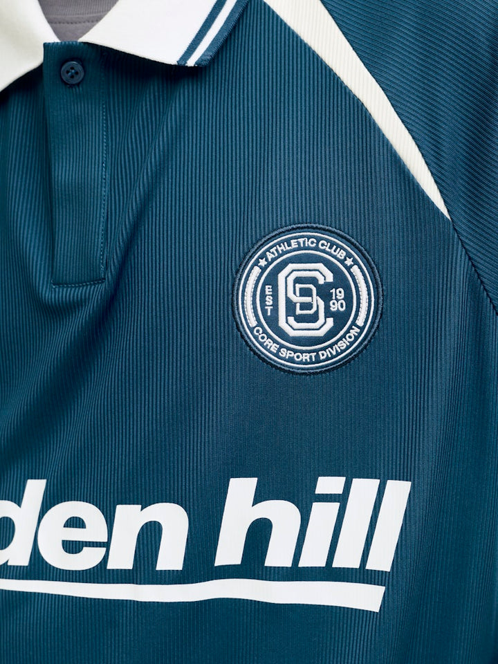 Jcoclub Ribbed Football Polo Ss - Groen Dessin