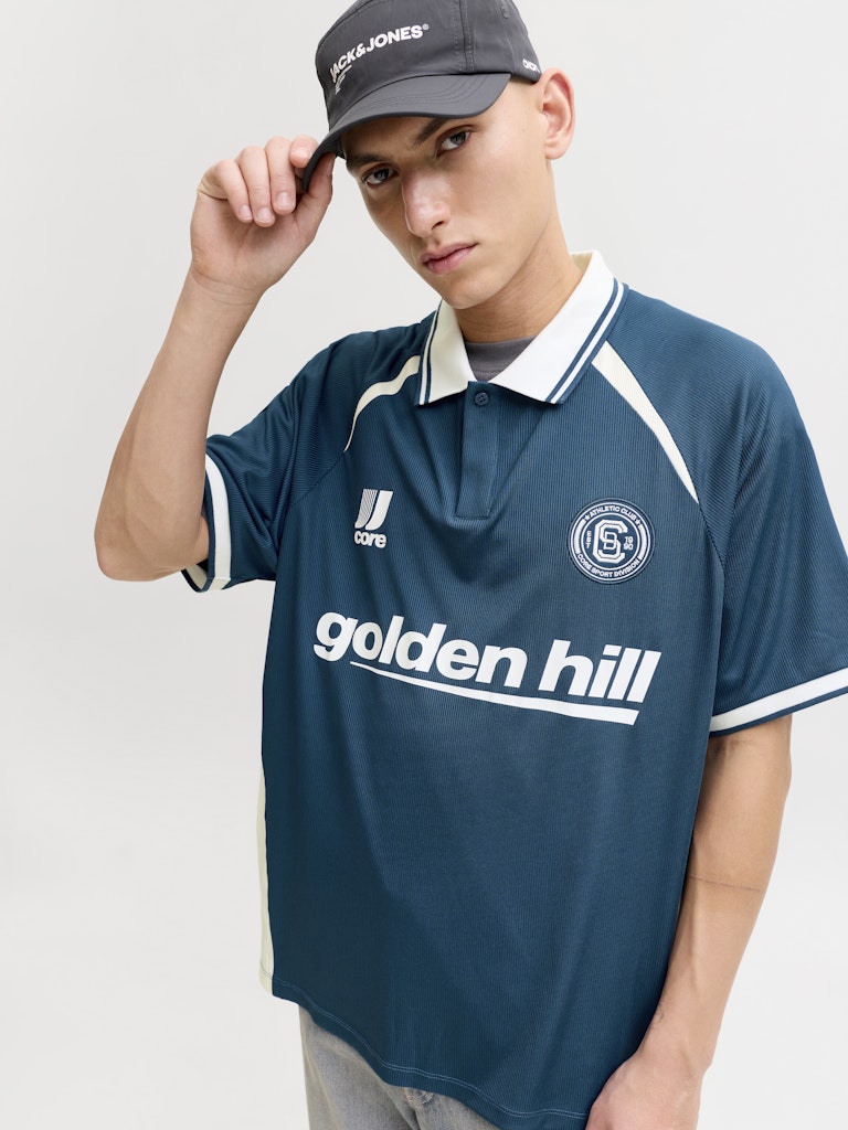 Jcoclub Ribbed Football Polo Ss - Groen Dessin