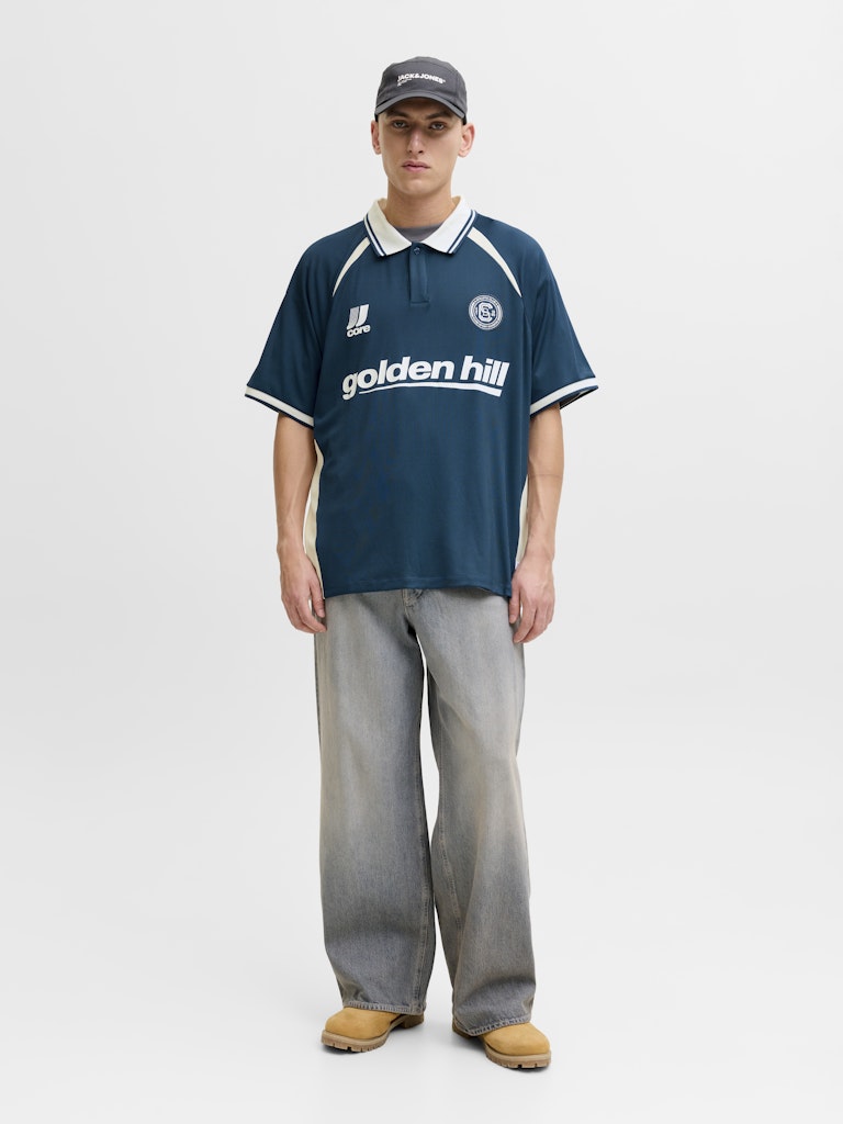 Jcoclub Ribbed Football Polo Ss - Groen Dessin