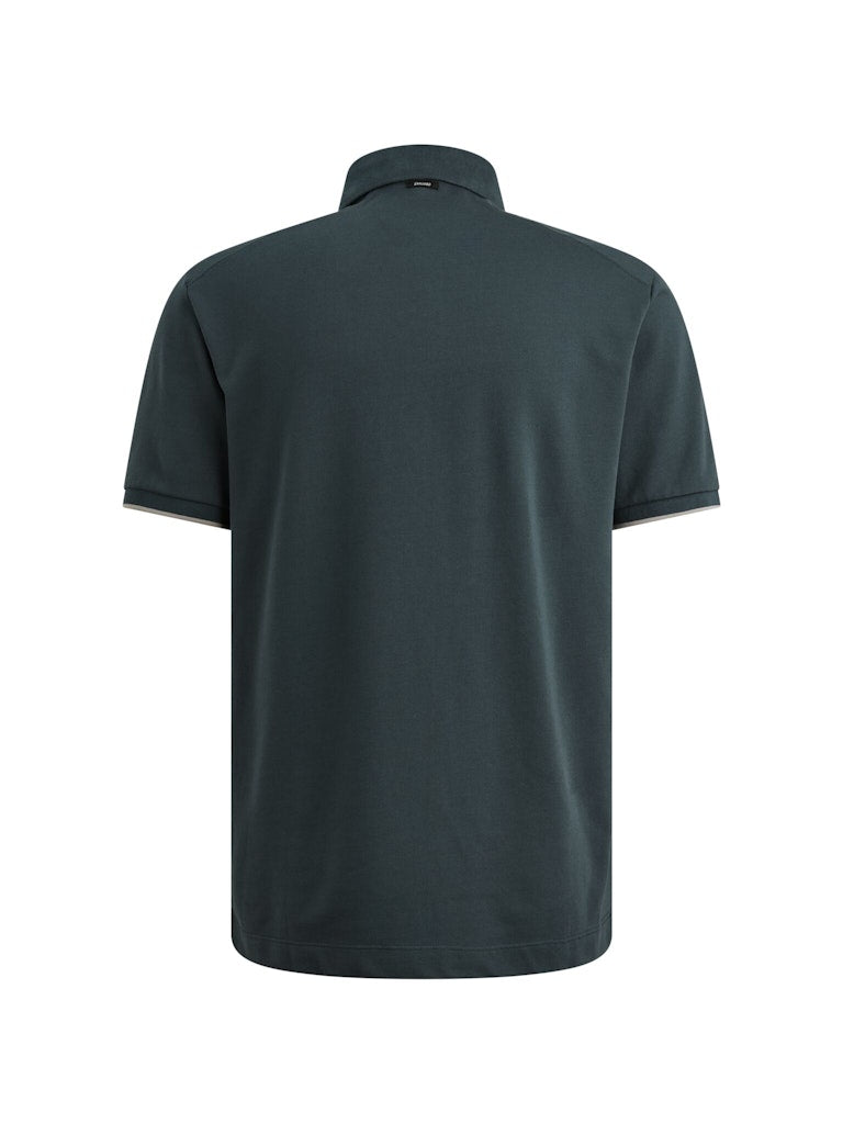 Short Sleeve Polo Pique Blend Gent - Blauw