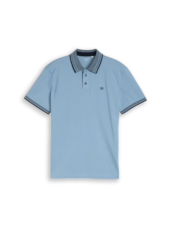 Printed Polo - Lichtblauw