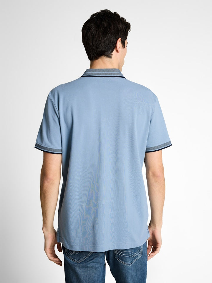 Printed Polo - Lichtblauw