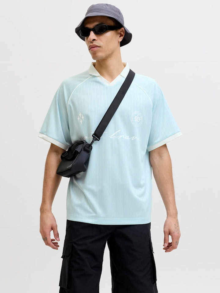 Jcoeterna Football Polo Ss Sa26 Ln - Lichtblauw