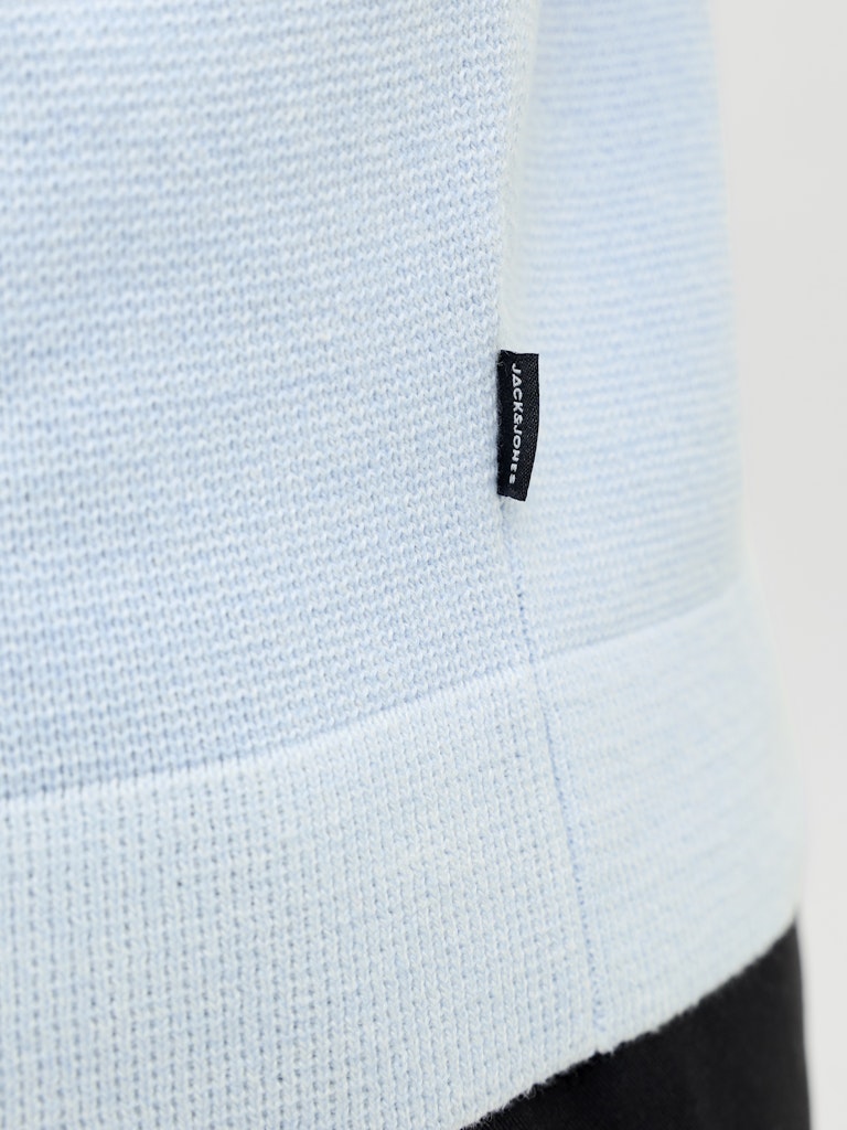 Jprblamilano Spring Split Neck Ss Sn - Lichtblauw