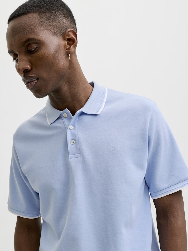 Jprblaethan Detail Ss Polo Sn - Lichtblauw