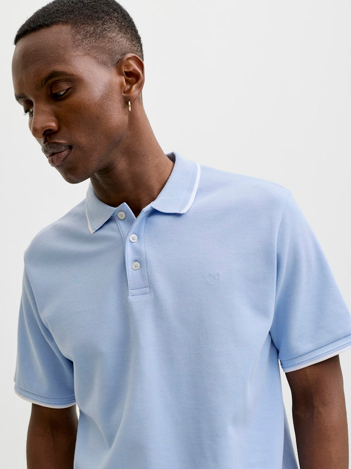 Jprblaethan Detail Ss Polo Sn - Lichtblauw