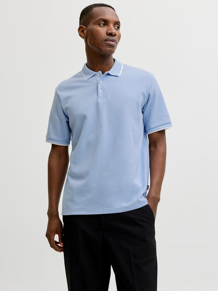 Jprblaethan Detail Ss Polo Sn - Lichtblauw
