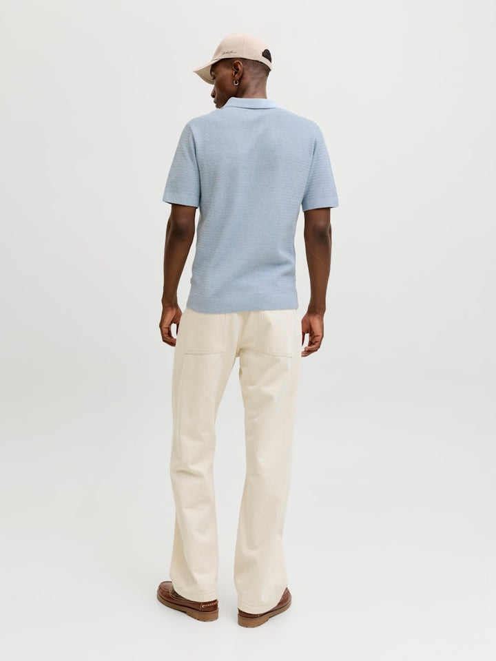 Jprbluriley Knit Polo Ss Sn - Lichtblauw