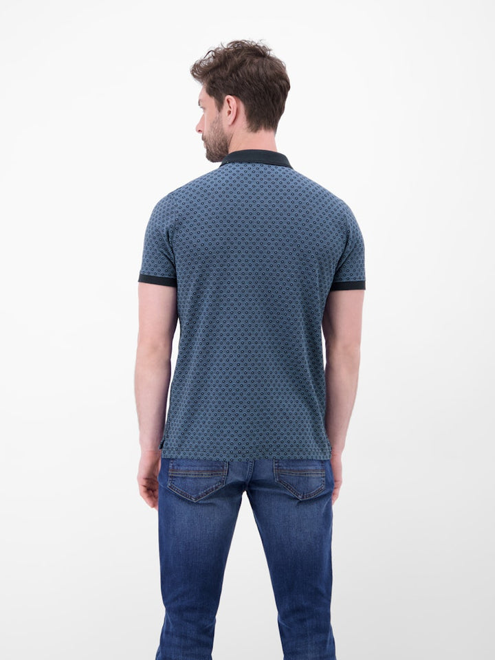 Polo Aop S/s - Navy