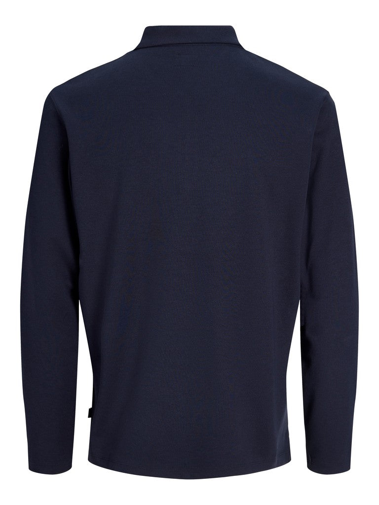 Jprblaethan Ls Zip Polo - Navy