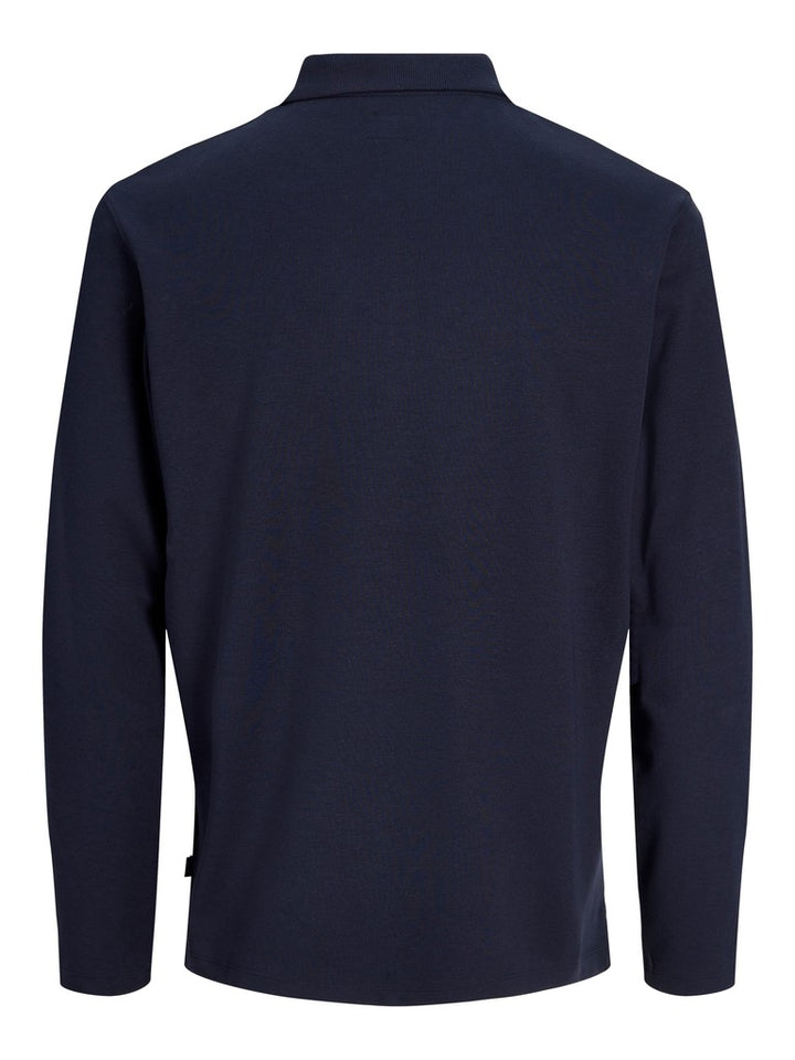 Jprblaethan Ls Zip Polo - Navy