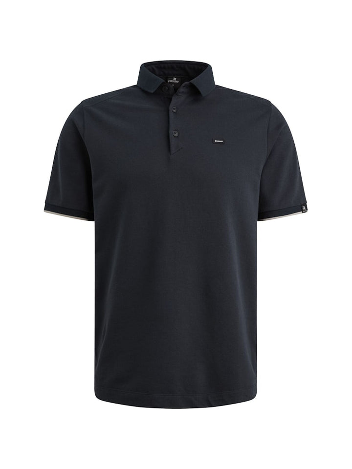Short Sleeve Polo Pique Blend Gent - Navy