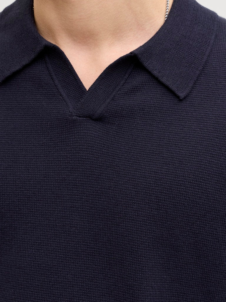 Jprblamilano Spring Split Neck Ss Sn - Navy