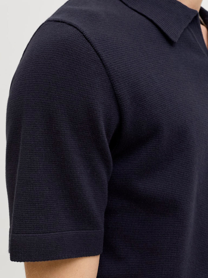 Jprblamilano Spring Split Neck Ss Sn - Navy