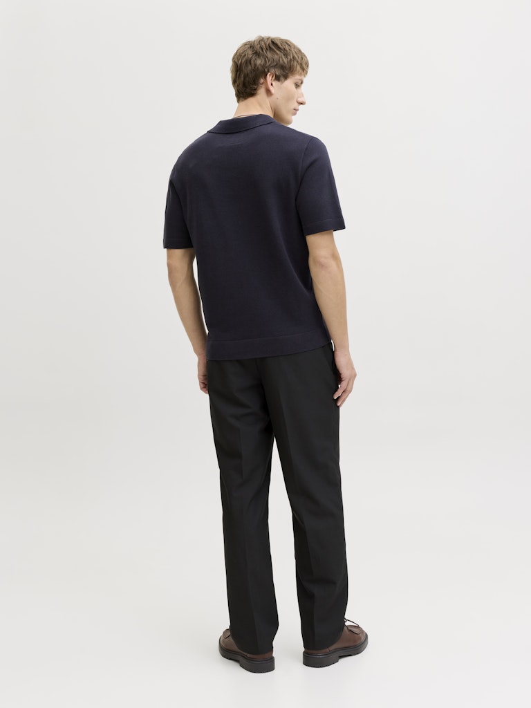 Jprblamilano Spring Split Neck Ss Sn - Navy