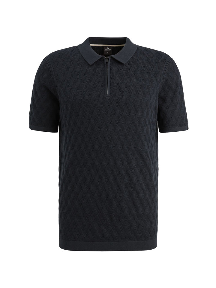 Short Sleeve Polo Cotton Modal - Navy