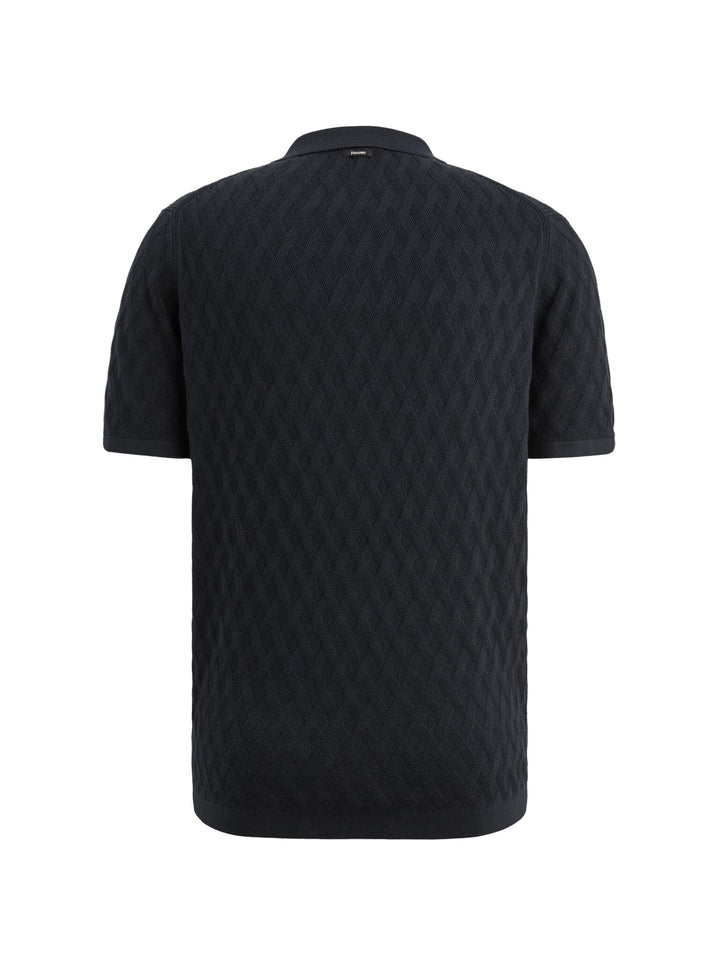 Short Sleeve Polo Cotton Modal - Navy