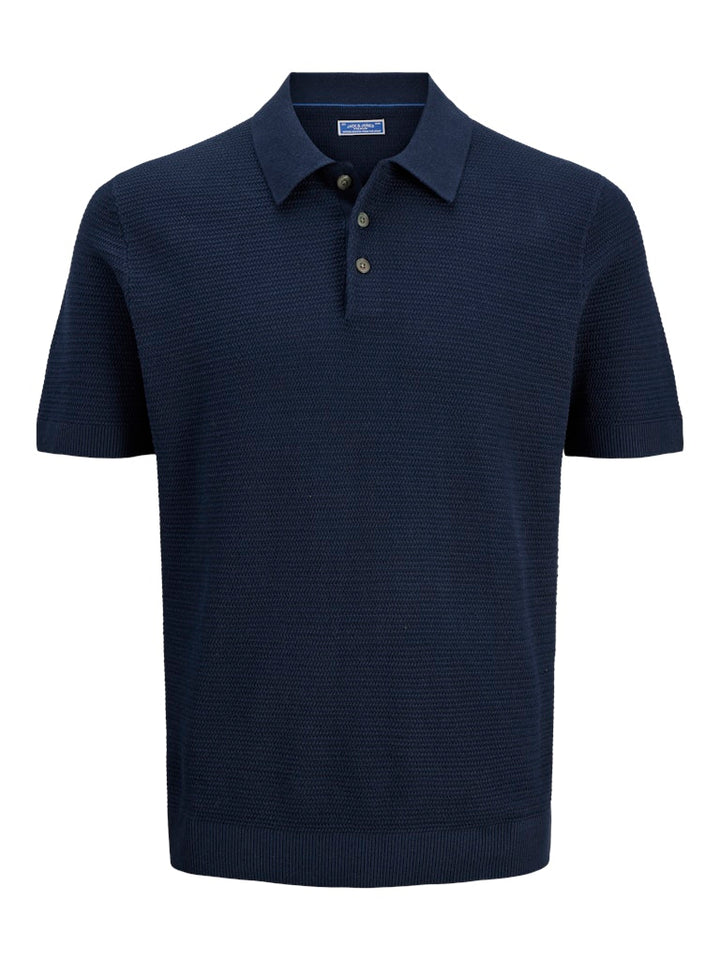 Jprbluriley Knit Polo Ss Sn - Navy