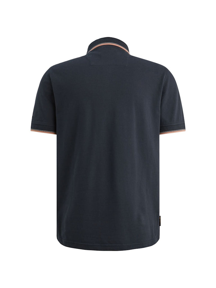 Short Sleeve Polo Stretch Pique - Navy