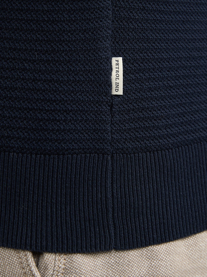 Men Knitwear Polo - Navy