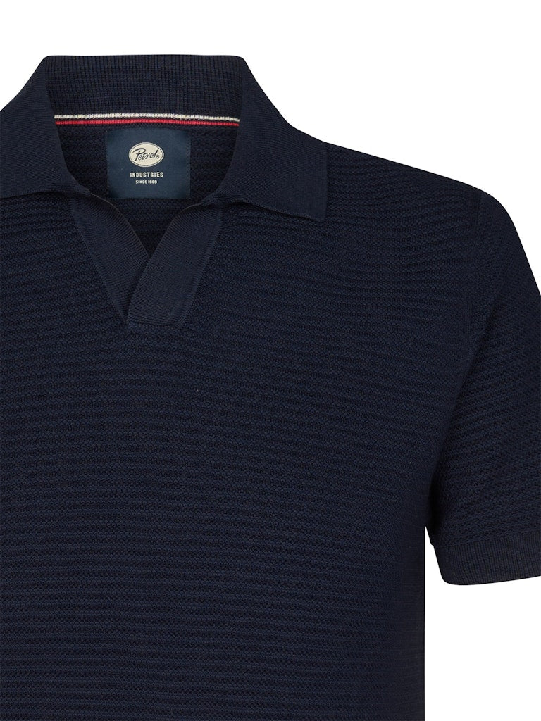 Men Knitwear Polo - Navy