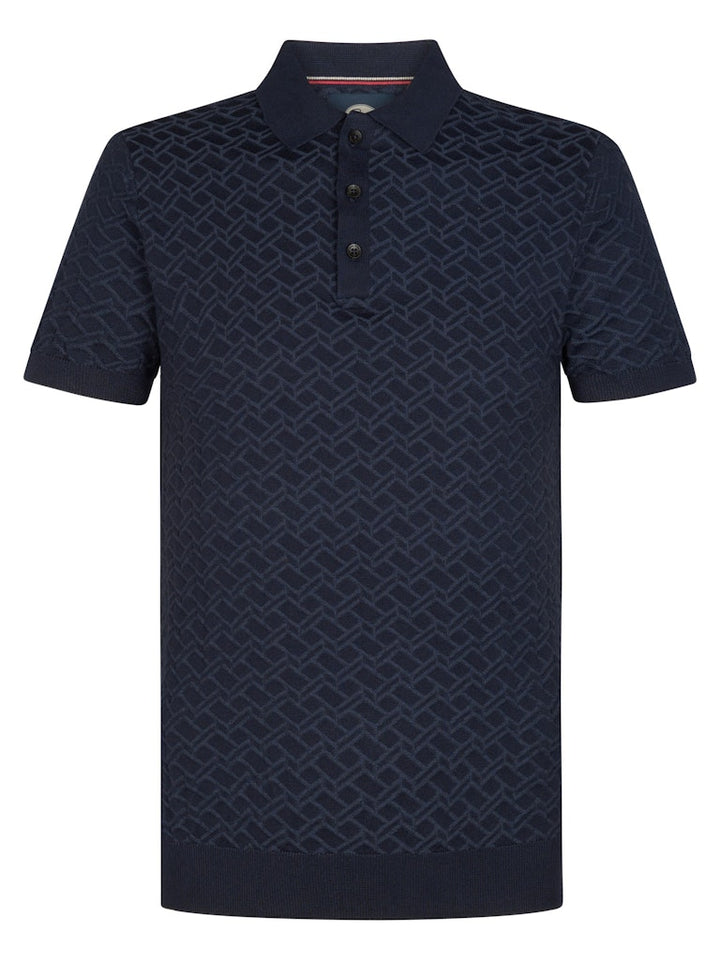 Men Knitwear Polo - Navy