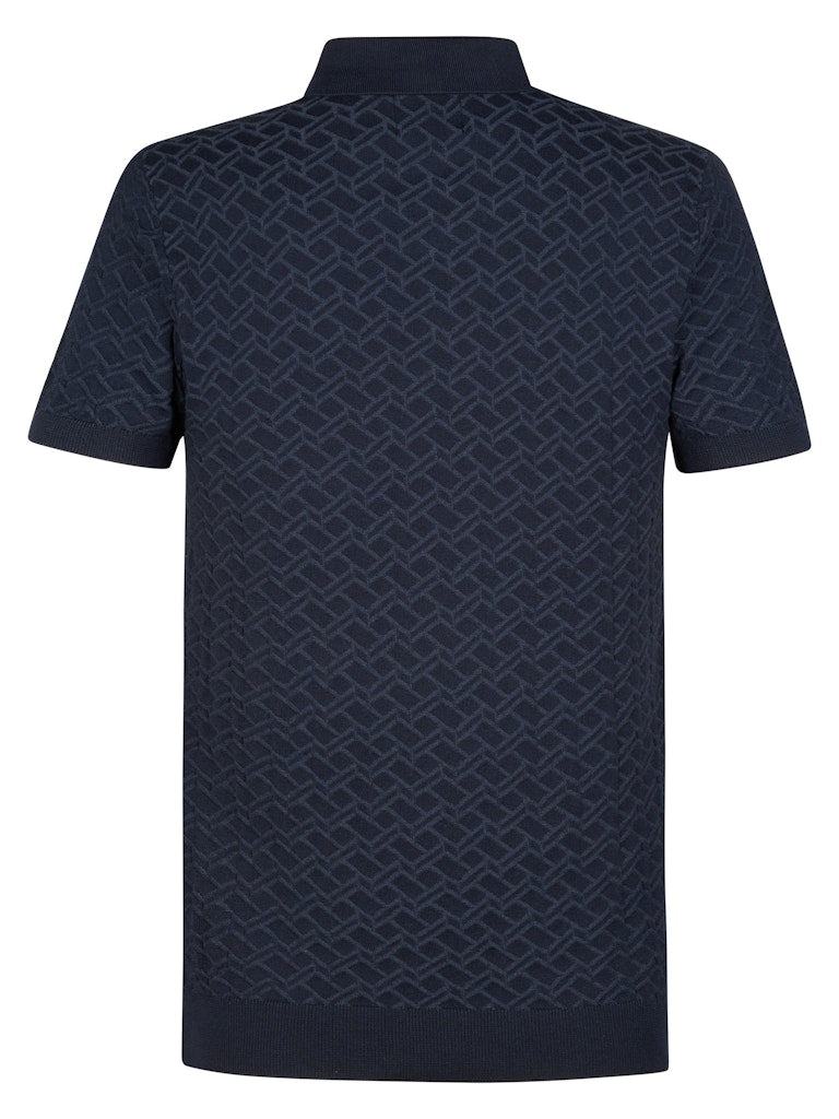 Men Knitwear Polo - Navy