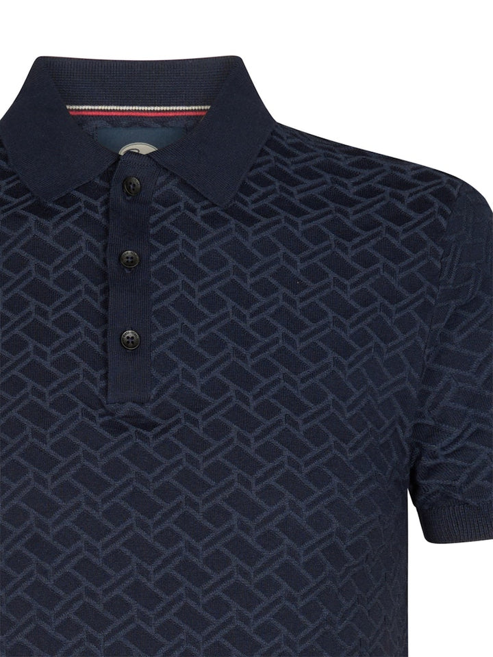 Men Knitwear Polo - Navy