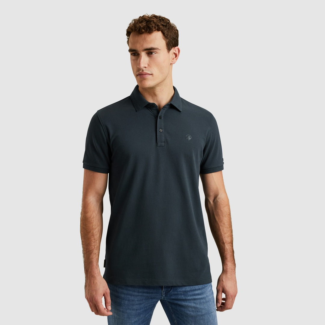 Short Sleeve Polo Fine Pique Essen - Navy