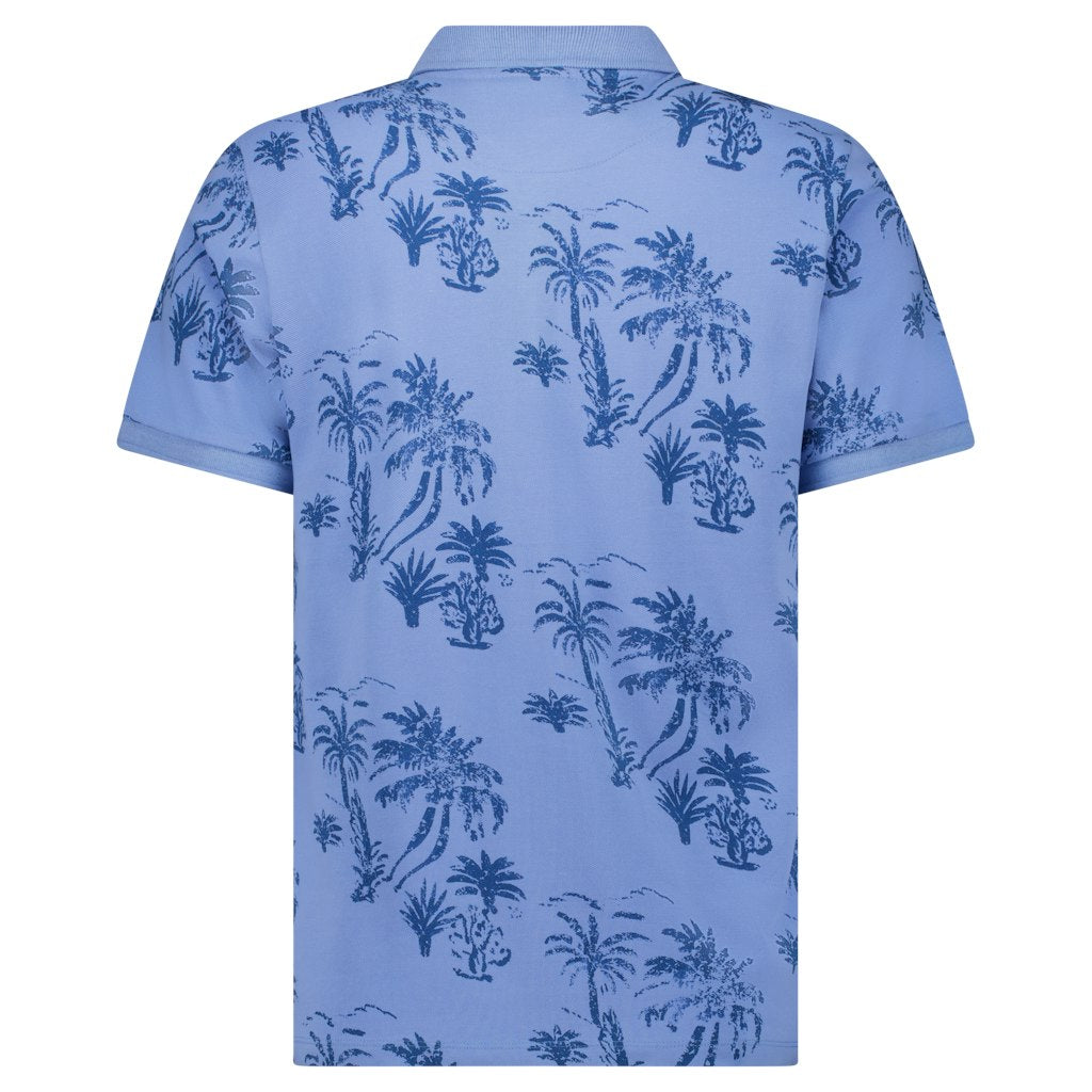 Somo Polo Print Moss - Blauw Dessin