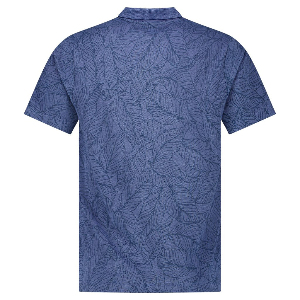 Ateyos Polo Print Navy - Blauw Dessin