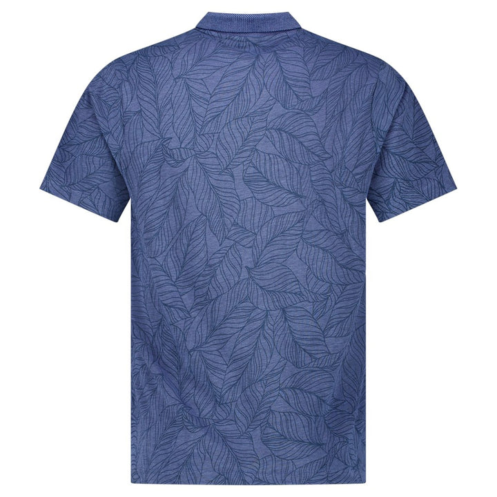 Ateyos Polo Print Navy - Blauw Dessin