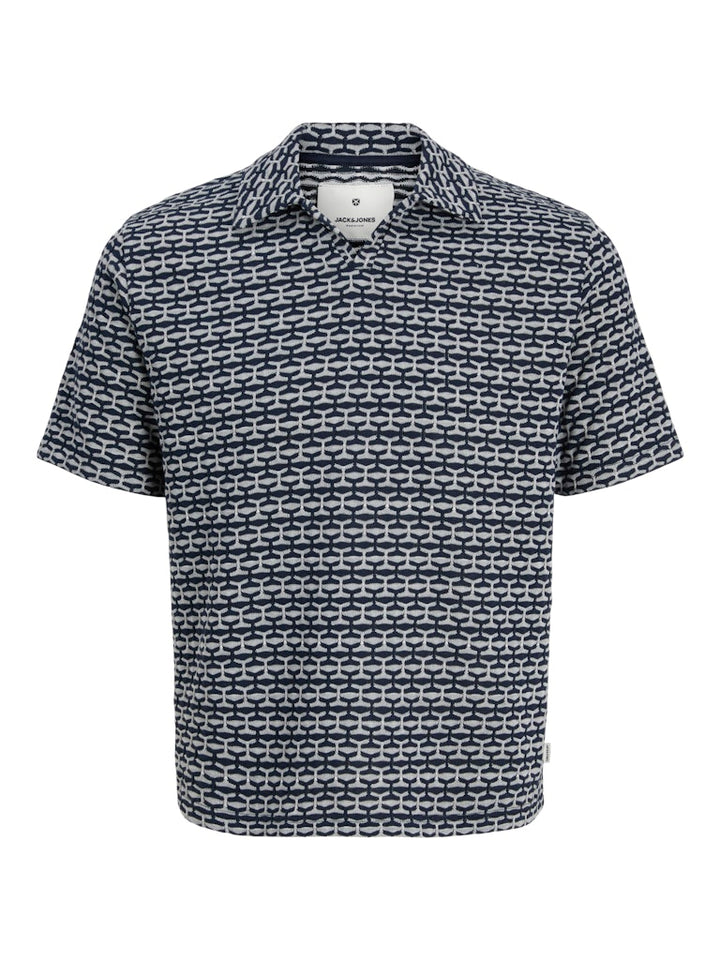 Jprblueli Ss Polo - Blauw Dessin