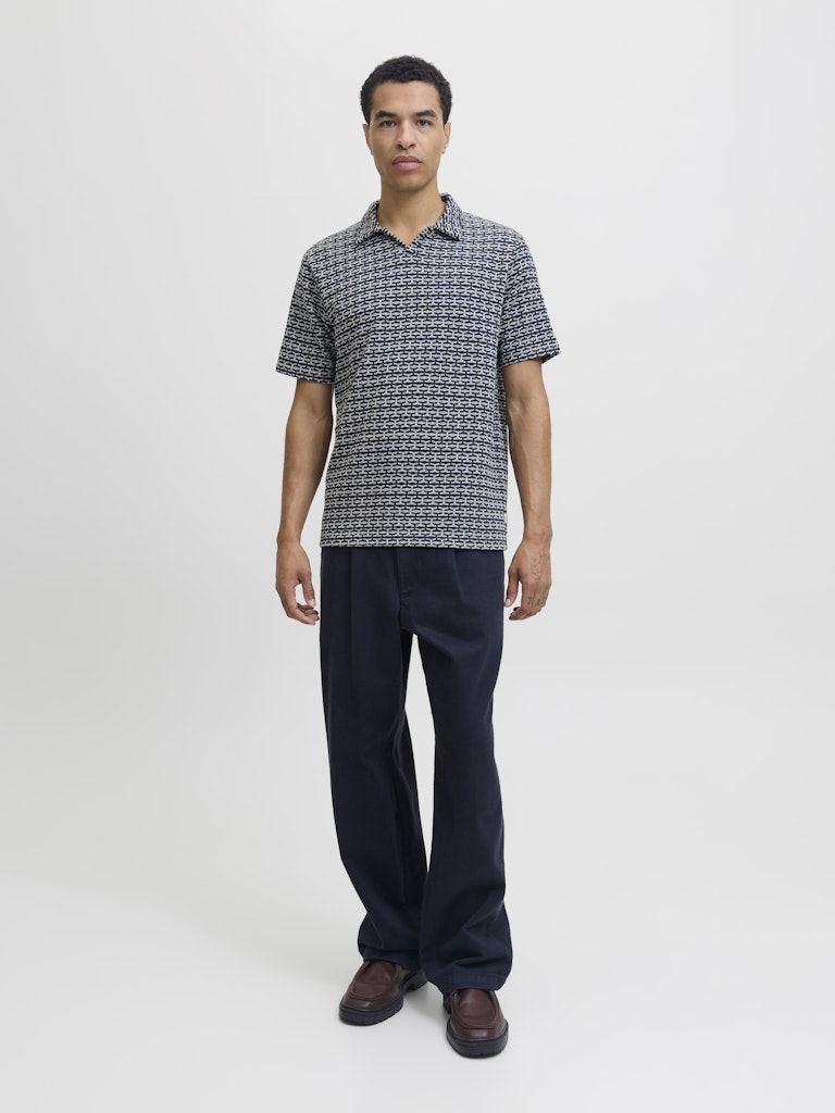Jprblueli Ss Polo - Blauw Dessin
