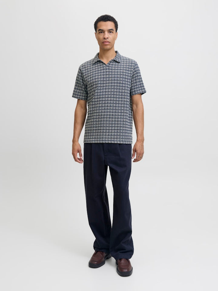Jprblueli Ss Polo - Blauw Dessin