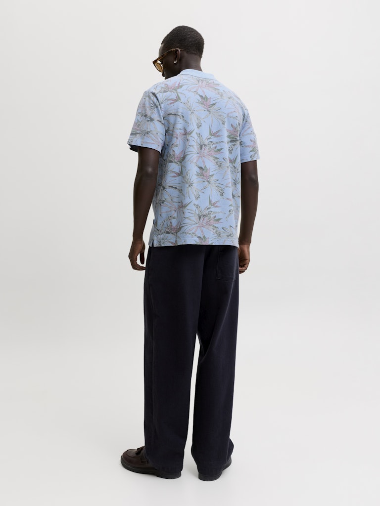 Jprbluhawaii Aop Ss Polo - Blauw Dessin