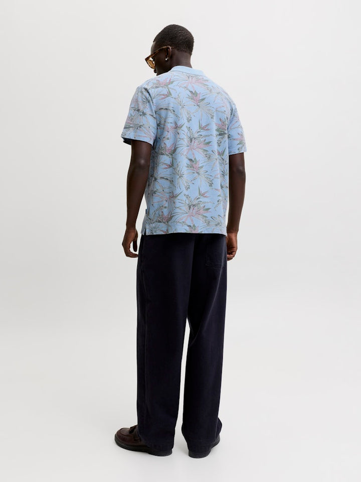 Jprbluhawaii Aop Ss Polo - Blauw Dessin