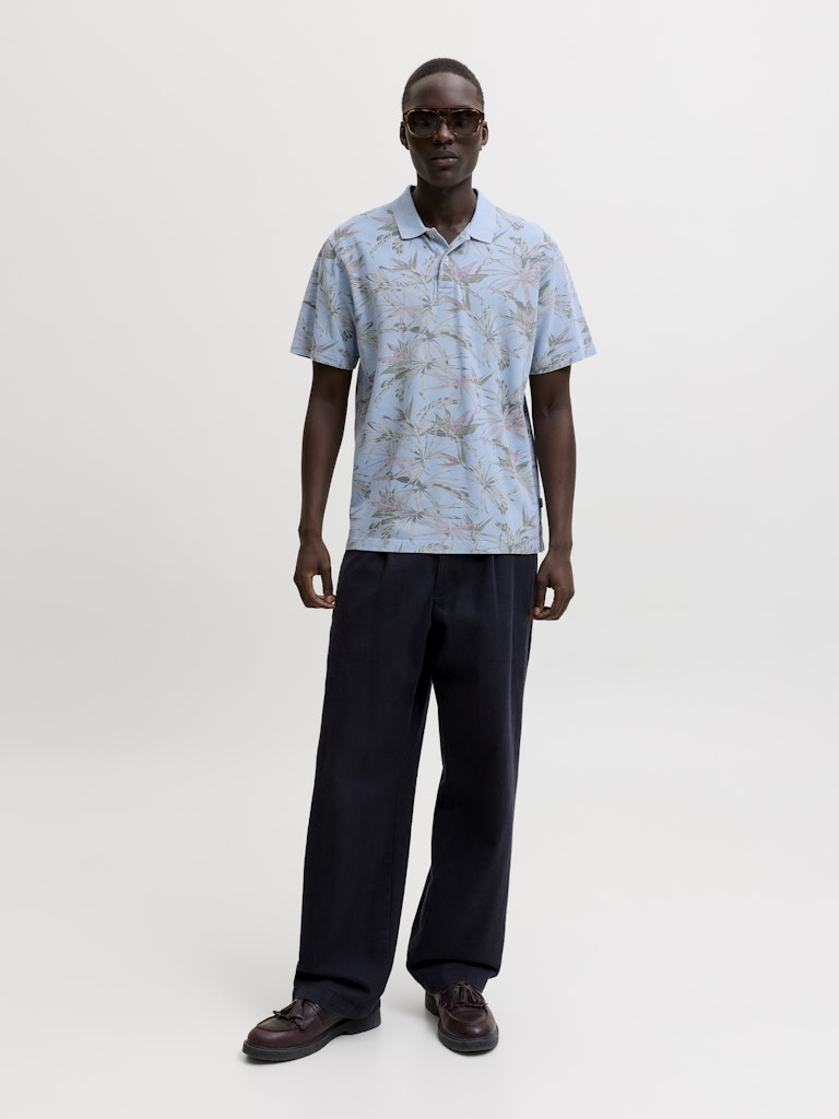 Jprbluhawaii Aop Ss Polo - Blauw Dessin